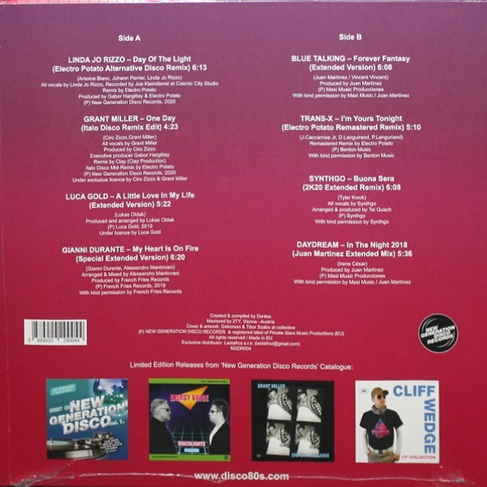 Сборник / Best Of New Generation Disco Vol. 2. (Coloured Vinyl)(LP)