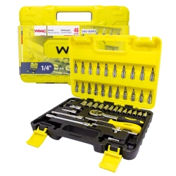 Набор инструмента 46пр. 1/4''(6-гран.)(4-14мм) WMC TOOLS WMC-2462-5 EURO
