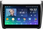 Магнитола для Volkswagen Polo 2009-2020 (рамка черная глянцевая) - Teyes CC2 PLUS монитор 9" QLED, Android 10, Быстрая, SIM-слот
