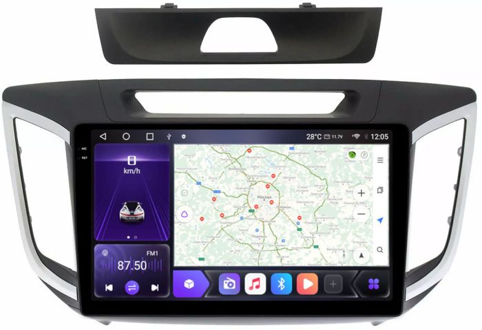 Магнитола для Hyundai Creta 2016-2021 - Kuberg OL-1701 QLed+2K, Android 12, Быстрая, CarPlay, 4G SIM-слот