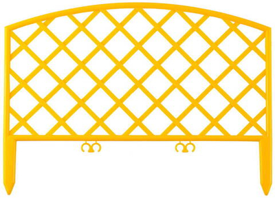 GRINDA Плетень, 24 х 320 см, желтый, 7 секций, декоративный забор (422207-Y)