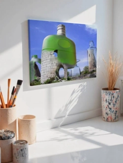 Картина на стену 40 X 50 Бутылки архитектура