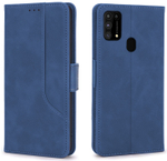 Стильный чехол-книжка из кожи для SAMSUNG M31 / M21S / F41 с отделом для наличных, 3 слотами для карт и подставкой