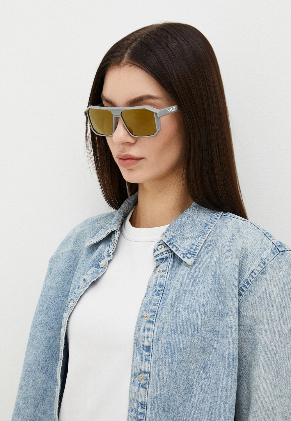Спортивные очки HILX Juggernaut / Matt Solid Grey / Gold Polarized Lens
