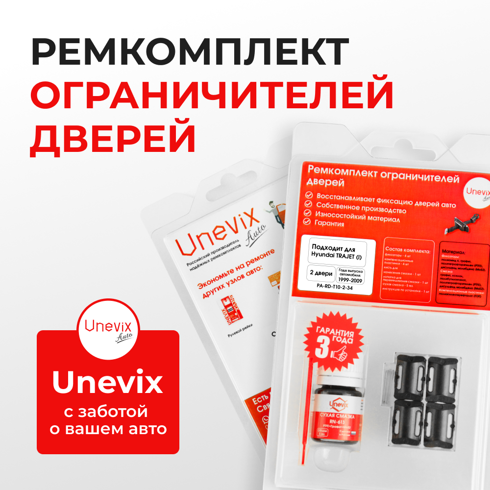 Ремкомплект ограничителей дверей Hyundai TRAJET (I) FO (2 двери, тип 10) 1999-2009