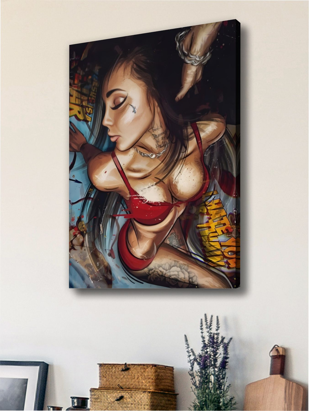 Картина Алый соблазн на стену 50x70см 1шт.