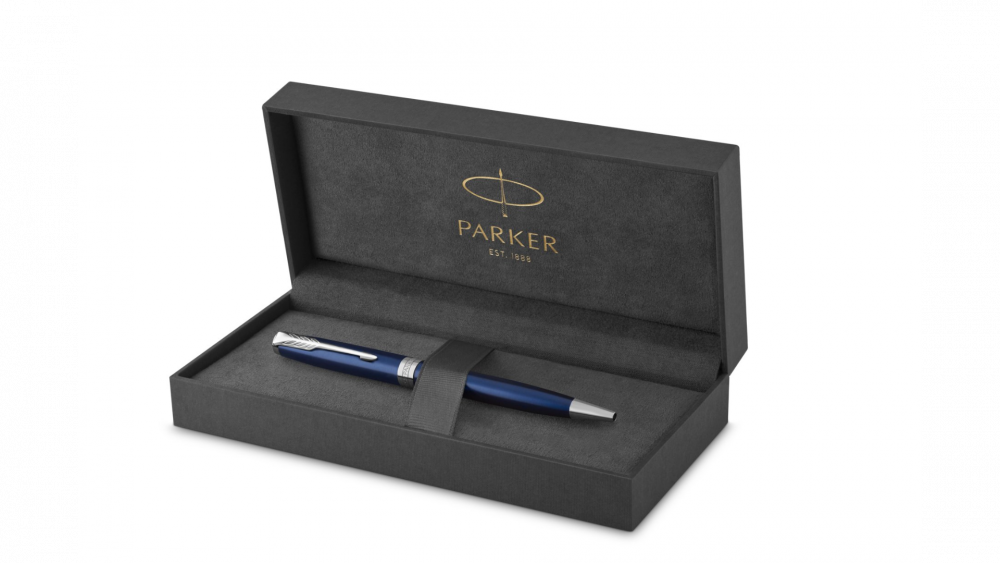 Шариковая ручка Sonnet Blue Lacquer CT 1931536, стержень: M, цвет чернил: black , в подарочной упаковке