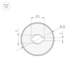 Силиконовый профиль WPH-FLEX-D22-360deg-S8-5m BLACK (Arlight, Силикон)