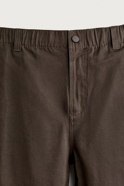 ZARA МЯГКИЕ БРЮКИ RELAXED FIT, КОРИЧНЕВЫЙ