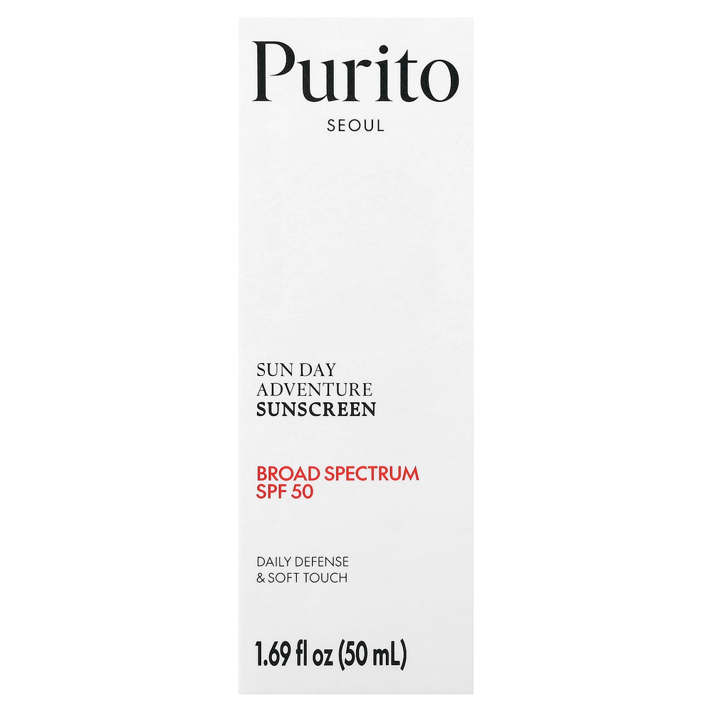 Purito, Sun Day Adventure Sunscreen, солнцезащитный крем, SPF 50, 50 мл (1,69 жидк. унции)