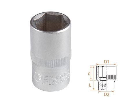 Цена на AFFIX (AF00040016) Головка торцевая стандартная шестигранная 1/2", 16 мм