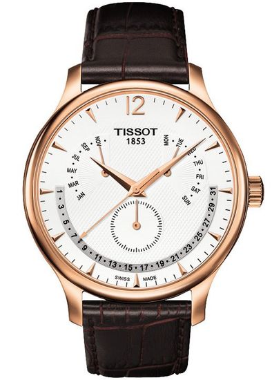 Мужские швейцарские часы Tissot T063.637.36.037.00 Tradition Perpetual Calendar
