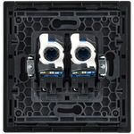 FORTE&PIANO Розетка компьютерная двойная RJ45 кат.6 FP734M металл никель IEK