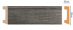 Плинтус напольный Decomaster D234-87 58х16х2400мм