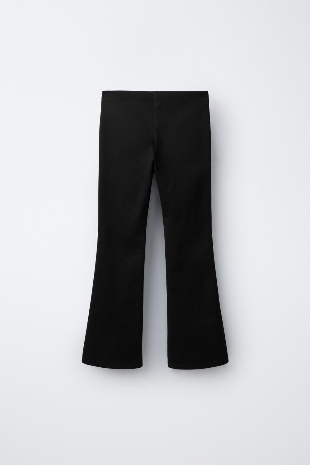 ZARA ЛЕГИНСЫ FLARE ИЗ ТРИКОТАЖА РОМА, ЧЕРНЫЙ