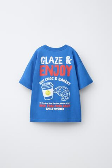 ZARA ФУТБОЛКА SMILEYWORLD®, СИНИЙ