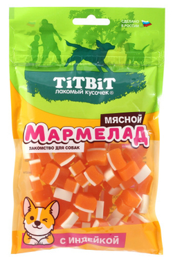 TiTBiT Лакомство д/собак Мармелад мясной с Индейкой, 120г