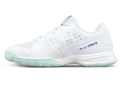 Детские теннисные кроссовки Wilson Rush Pro Jr - white/bay/skip blue