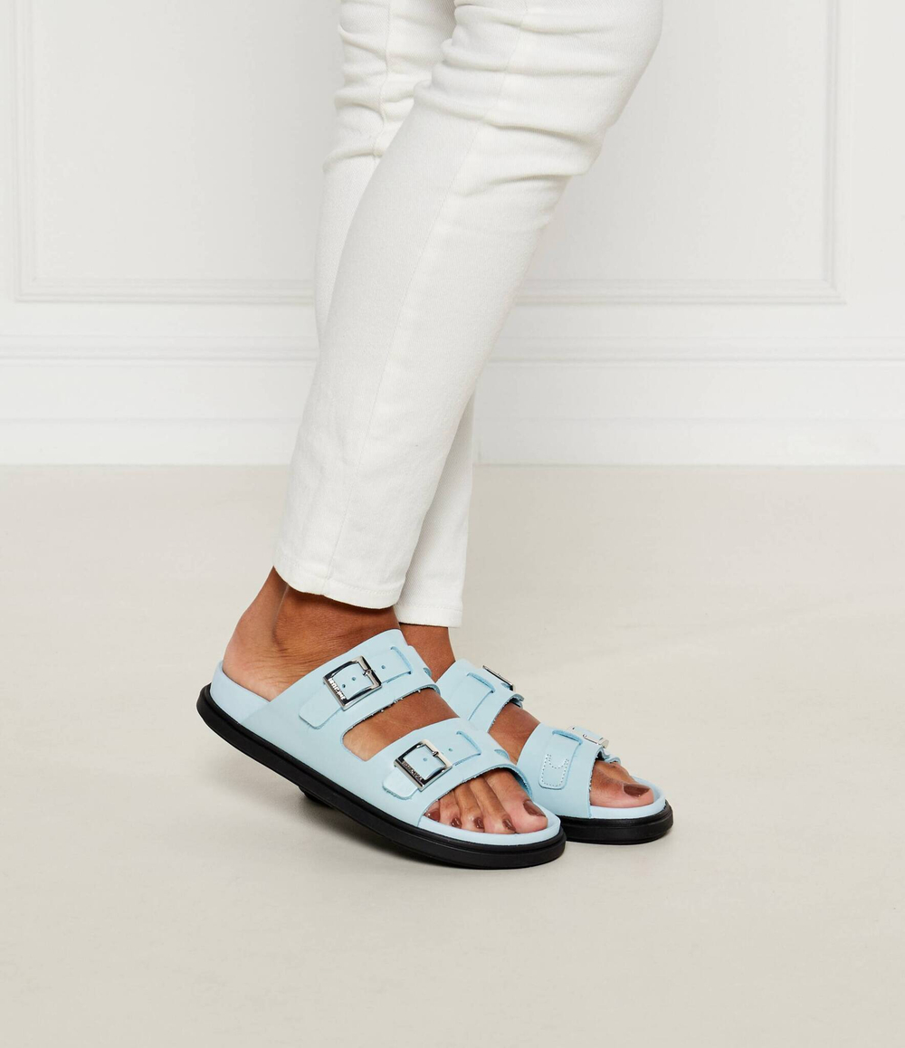 Шлепанцы кожаные st barths Birkenstock - голубой(1026418)
