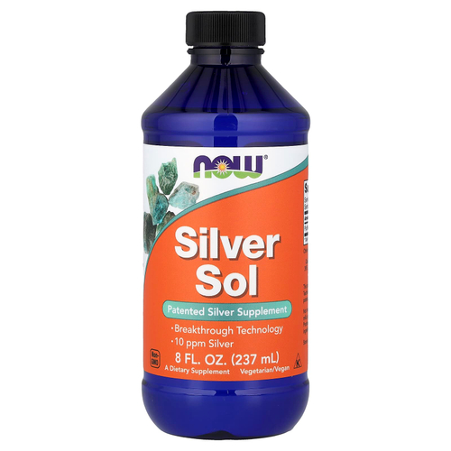 NOW Foods, Silver Sol, добавка с серебром, 237 мл (8 жидк. унций)
