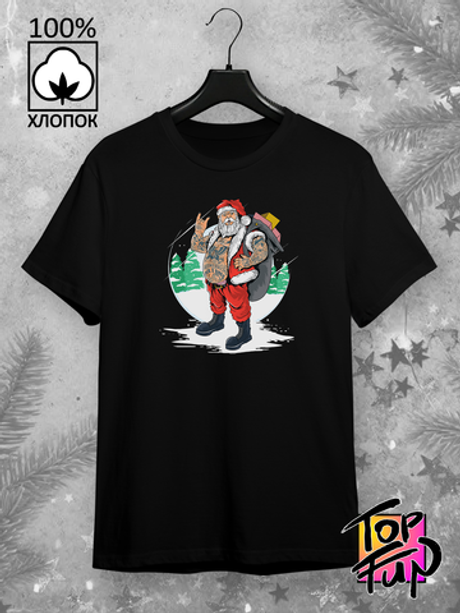 Футболка Rock n roll Santa Claus