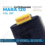 Нитка Gutermann Mara 120 (5000 метров), 1 боб., универсальная | 387 чернильно-черный