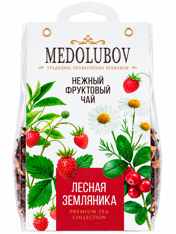 Чай фруктовый нежный «Лесная земляника» Медолюбов 100 г