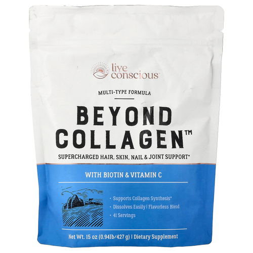 Live Conscious, Beyond Collagen, с биотином и витамином C, 427 г (15 унций)