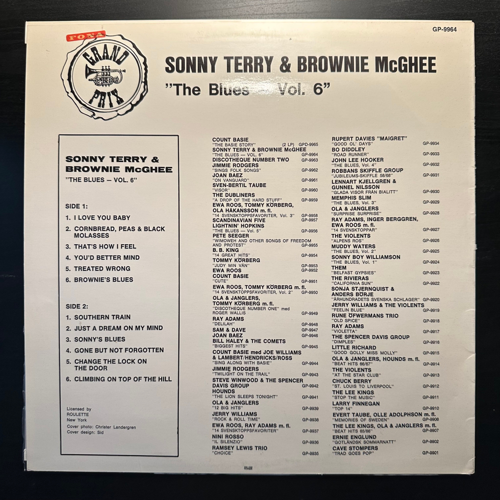 Sonny Terry & Brownie McGhee - The Blues (Скандинавия 1969г.)