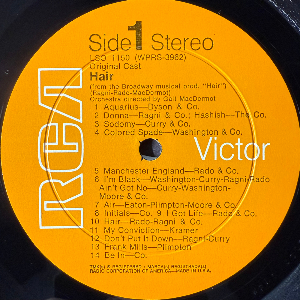 Hair - The American Tribal Love-Rock Musical (The Original Broadway Cast Recording) США 1970г.