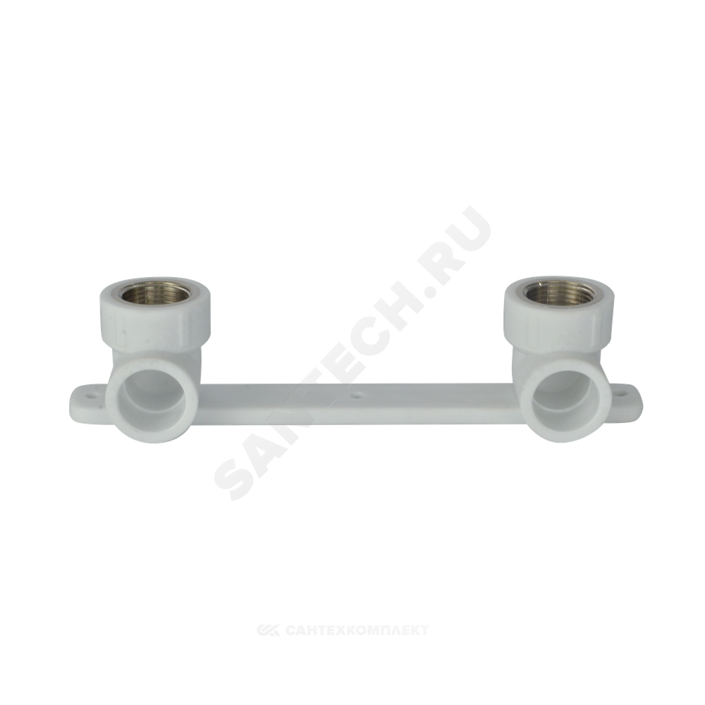 Планка монтажная PP-R белая Дн 25х3/4" ВР под смеситель с водорозетками PRO VALFEX 10124325-PRO
