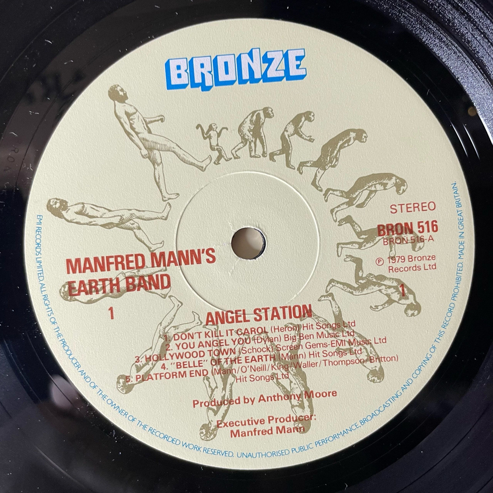 Винтажная виниловая пластинка LP Manfred Mann Earth Band Angel Station (Англия 1979) Don't Kill It Carol