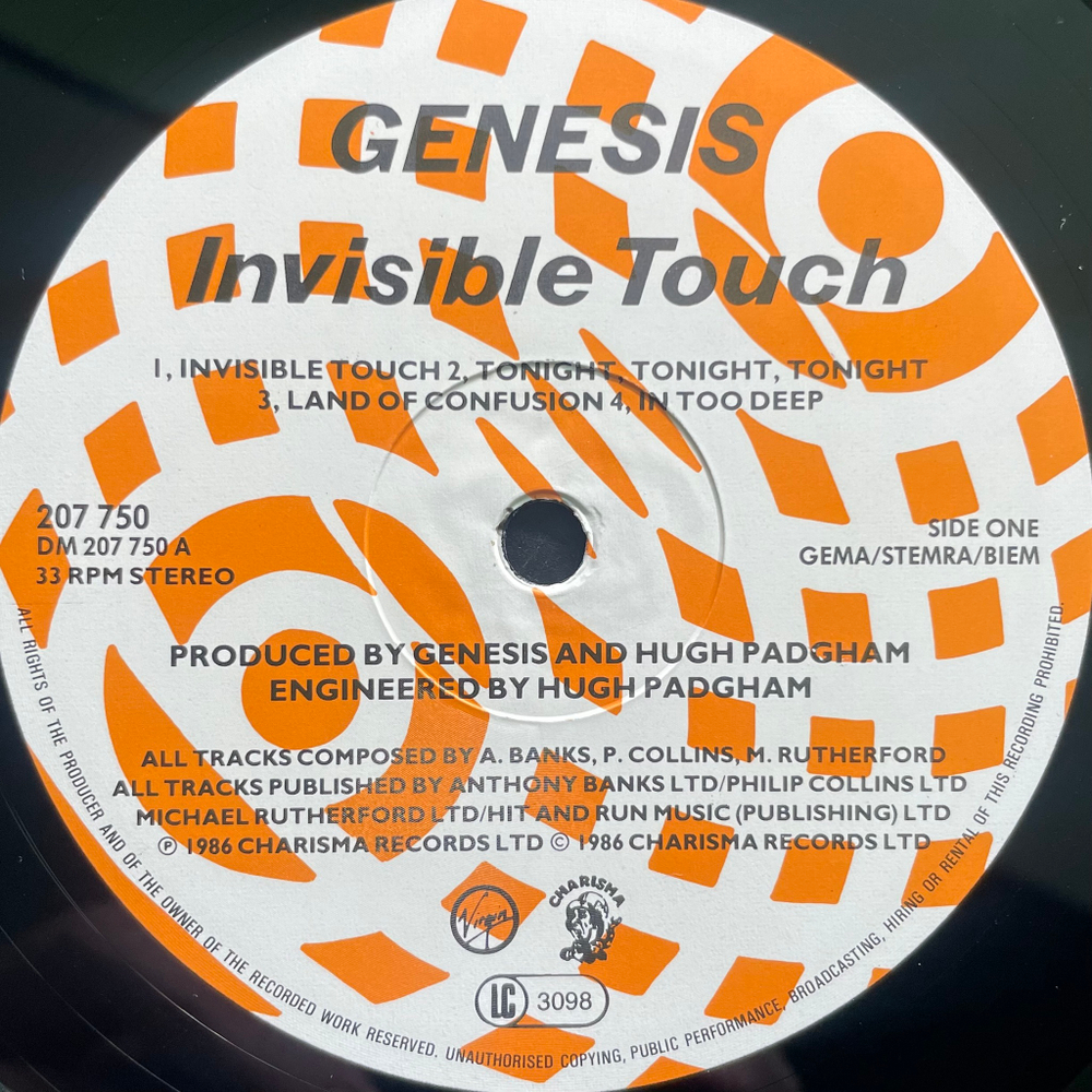 Genesis - Invisible Touch (Германия 1986г.)