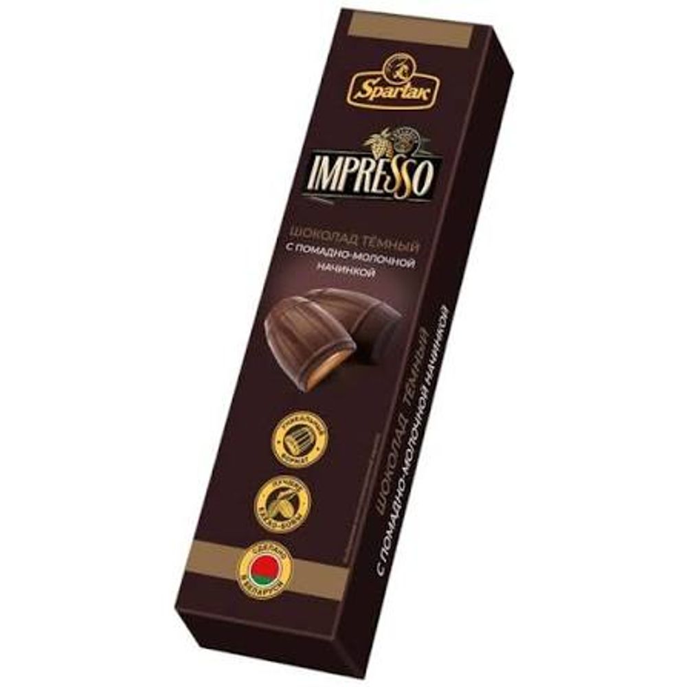 ВЛО361 Шоколад "Impresso" темный с помадно-молочной начинкой 70,5гр*24шт