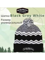 Шапка с помпоном Strikemaster Black Grey White, размер универсальный