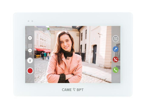 XTS 5IP WH - Абонентское IP-устройство hands-free с сенсорным 5’’ дисплеем, локальным или POE питанием, редактор интерфейса, цвет белый лёд