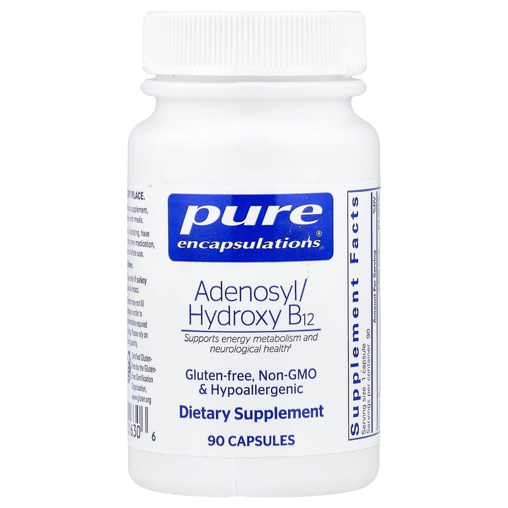 Pure Encapsulations, Adenosyl/Hydroxy B12, 90 Capsules (2,000 mcg per Capsule)