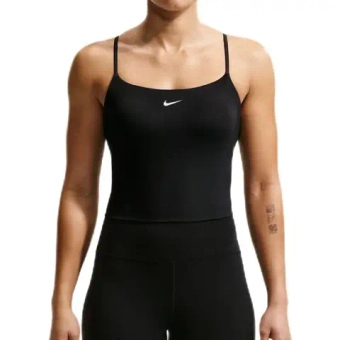 Женский топ теннисный Nike One Medium Support Padded Adjustable Sports - black/white