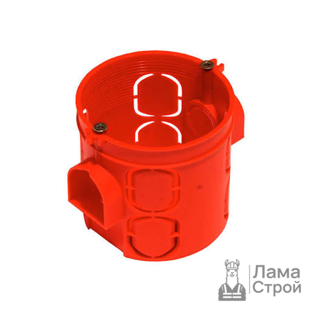 Коробка установочная глубокая для бетона (подрозетник), 68 × 62 мм, красный