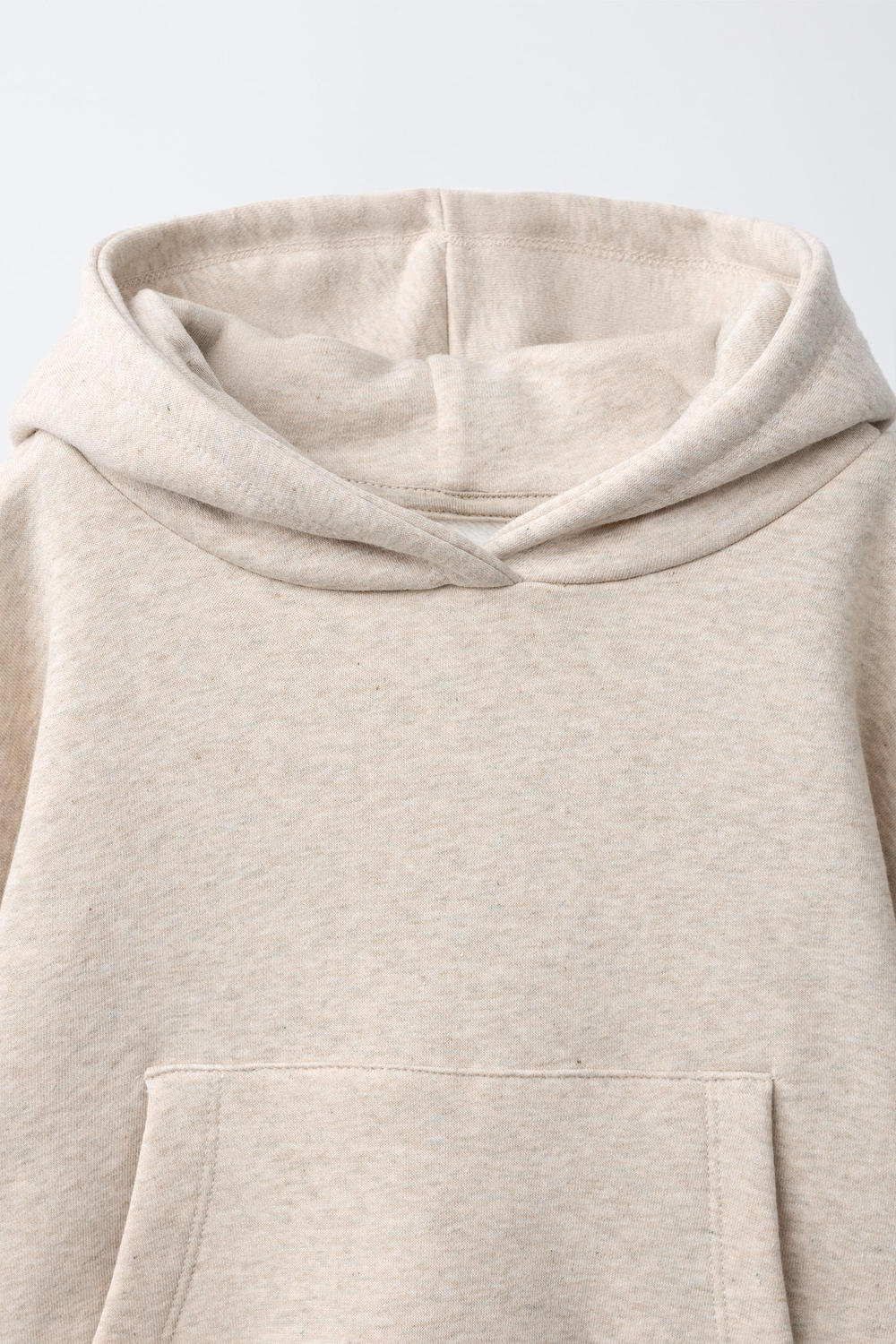 ZARA ХУДИ С НАШИВКОЙ, ПЕСОЧНЫЙ МЕЛАНЖ