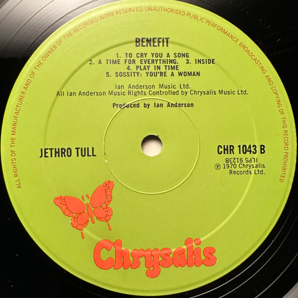 Jethro Tull - Benefit (Англия)