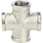 Крестовина STOUT SFT 0031 - 1/2" (для стальных труб, латунь никелированная)