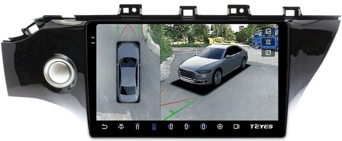 Магнитола для KIA Rio 4, Rio X-Line 2017-2020 (без штатной КЗВ) - Teyes CC3-2K-360 монитор 10.36" 2K QLED на Android 10, Быстрая, CarPlay, 4G SIM-слот, 4 камеры в комплекте