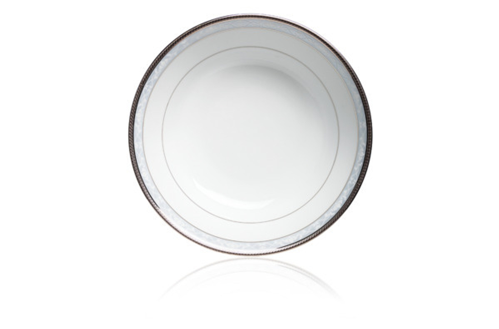 Салатник круглый 23см Noritake Хэмпшир с платиновым кантом