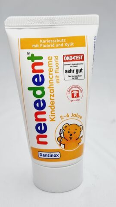 Детская зубная паста Nenedent ( 2-6 лет) с фтором 50 мл (из Финляндии)