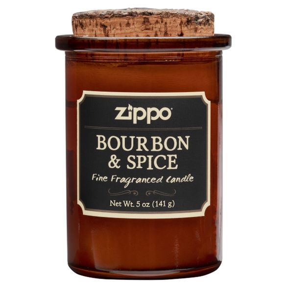 Цена наАроматизированная свеча ZIPPO Bourbon & Spice, воск/хлопок/кора древесины/стекло, 70x100 мм