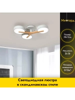 Люстра потолочная светодиодная 8267/3WHITE