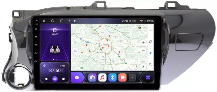 Магнитола для Toyota Hilux 8 2015-2023+ - Kuberg SF-1686 IPS, Android 10, 4G SIM-слот