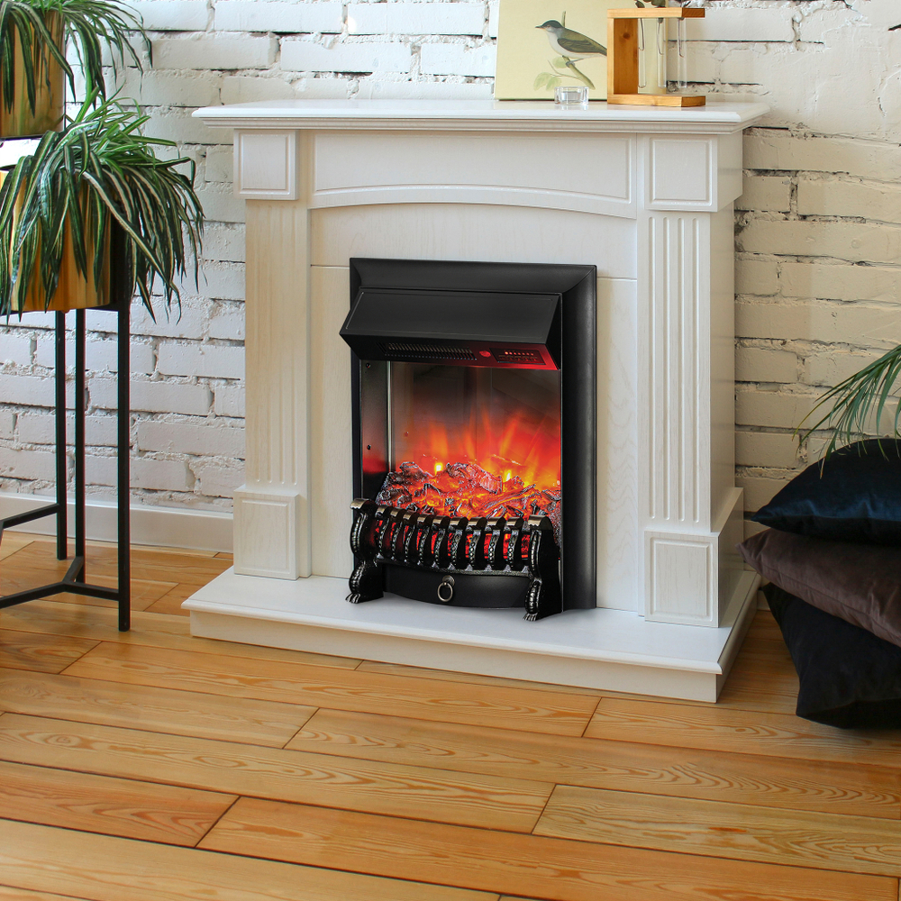 Каминокомплект Real Flame Andrea WT с очагом Fobos Lux Black RC