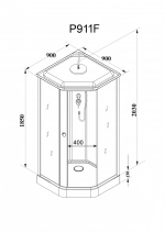 Душевая кабина PARLY P911F (90х90х215)